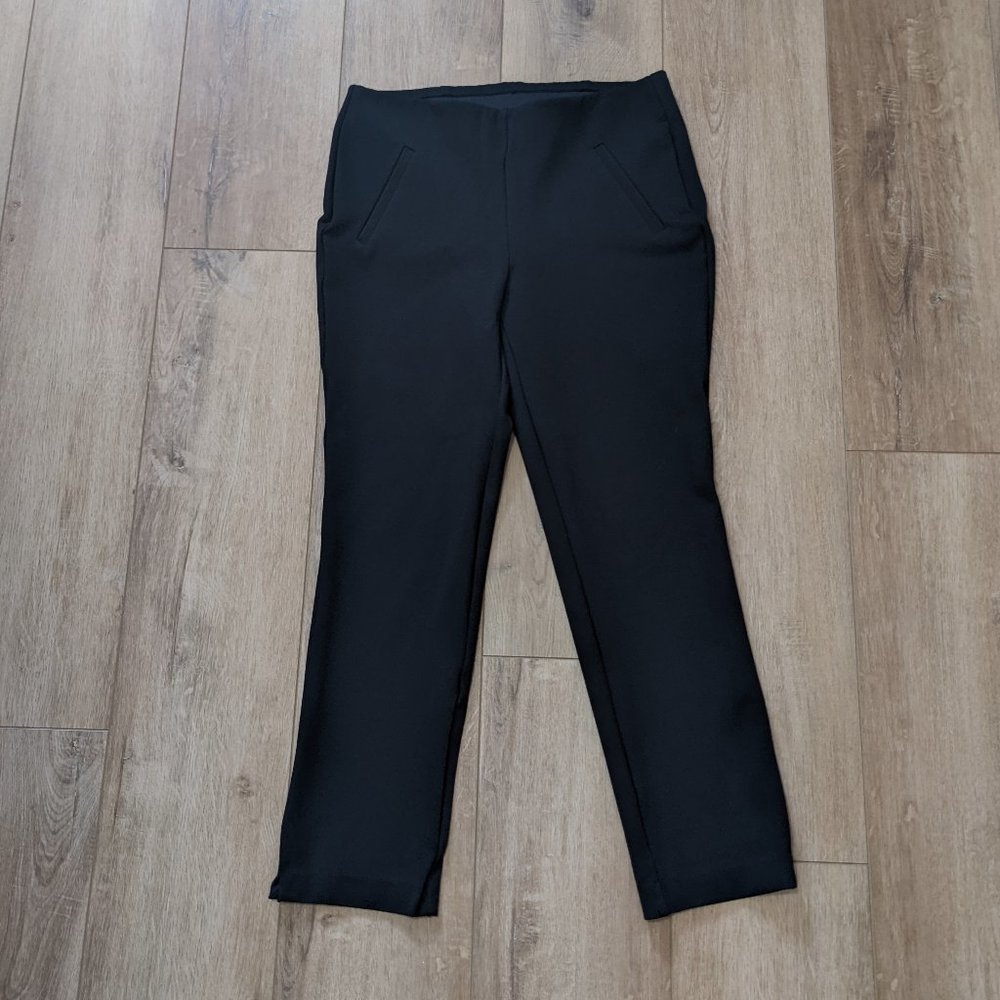 Chico's Womens Crop Ankle Pants Stretch Black Size 0.5 / S (6)